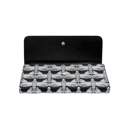 Flying Fish Pattern Print Design 03 Women's Trifold Wallet