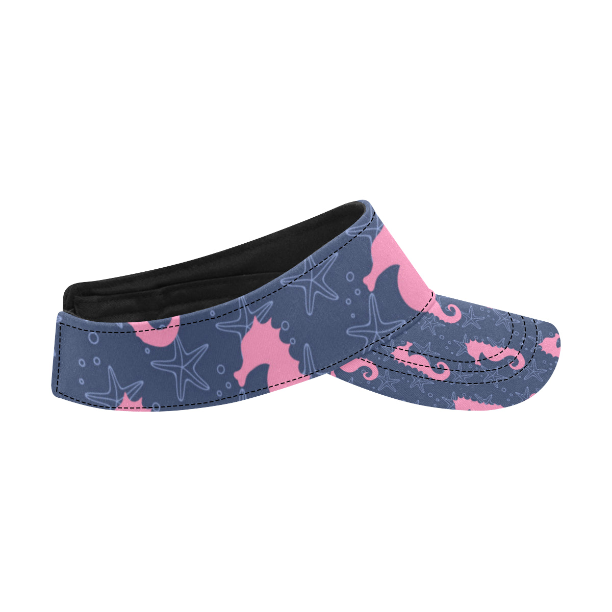 SeaHorse Pink Pattern Print Design 02 Unisex Sun Visor