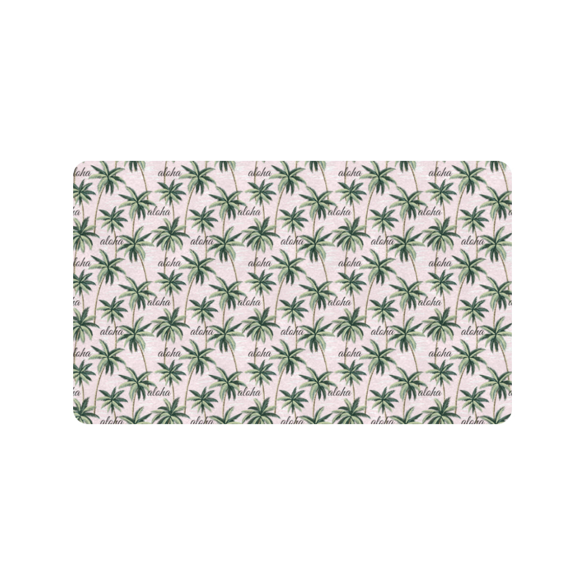 Aloha Beach Pattern Design Themed Print Rubber Doormat