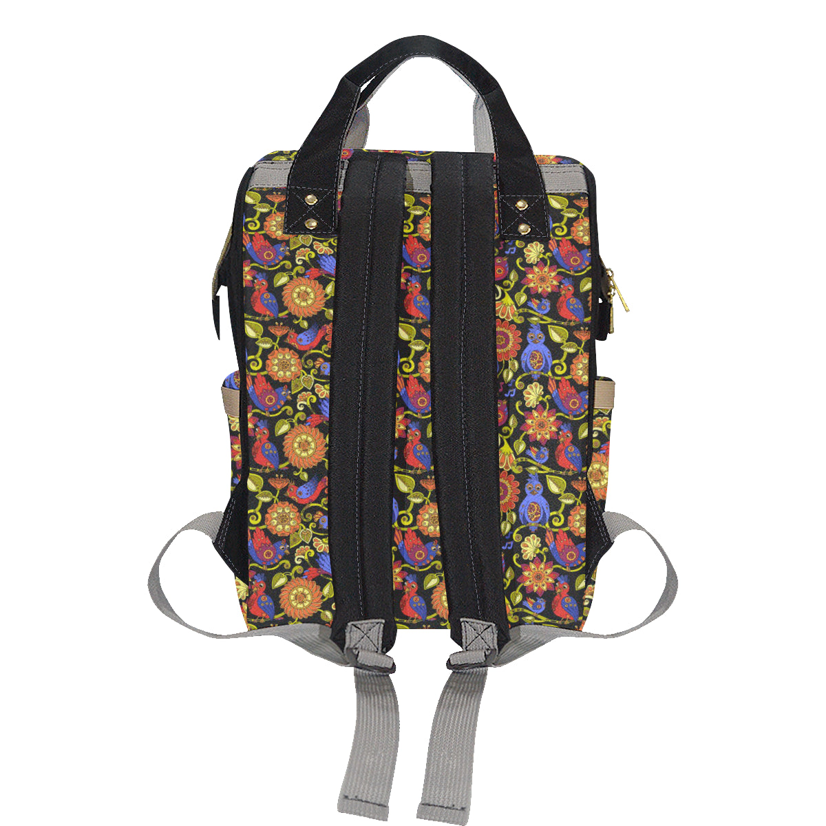 Steampunk Bird Design Themed Print Diaper Bag Backpack
