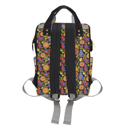 Steampunk Bird Design Themed Print Diaper Bag Backpack