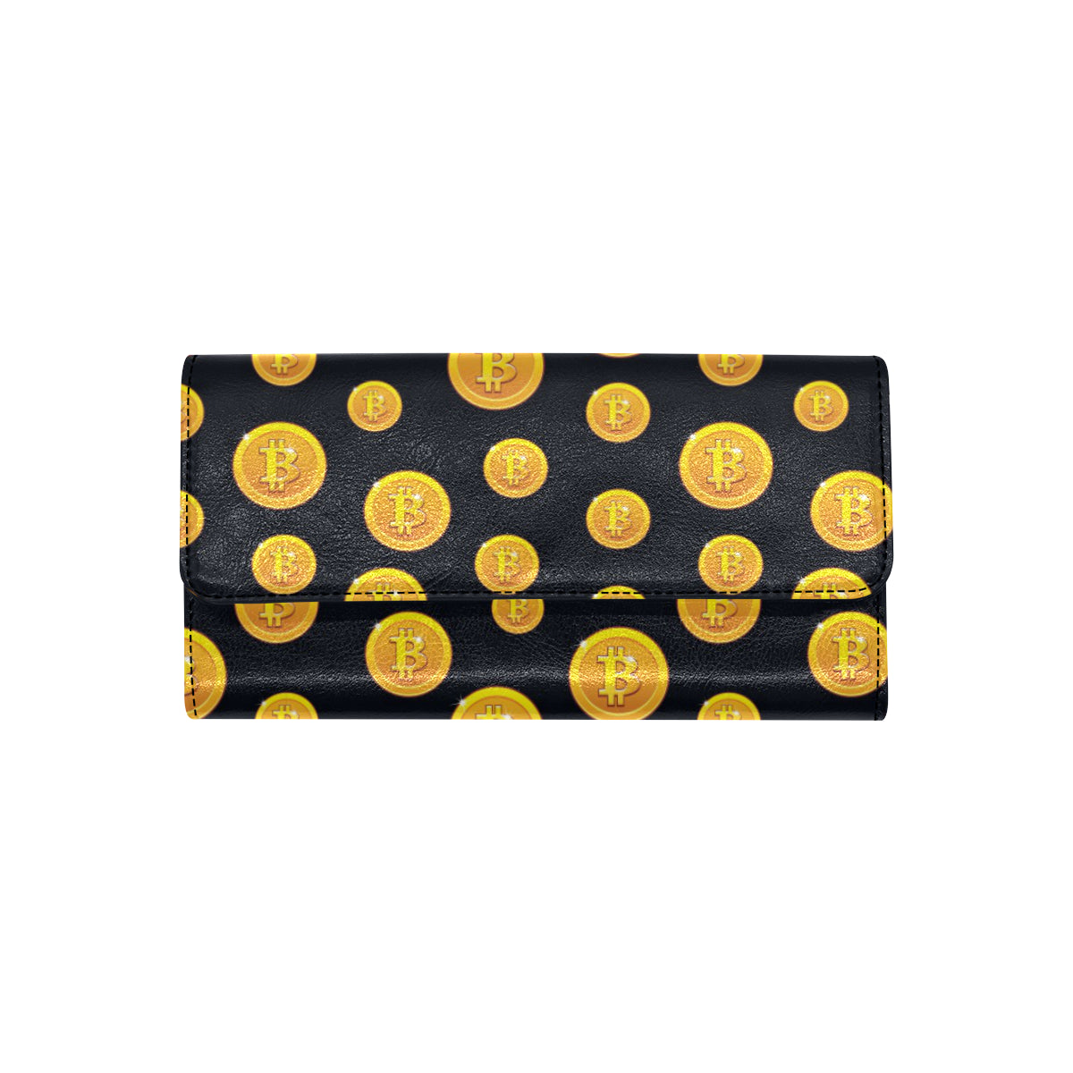 Bitcoin Pattern Print Design DO04 Women's Trifold Wallet
