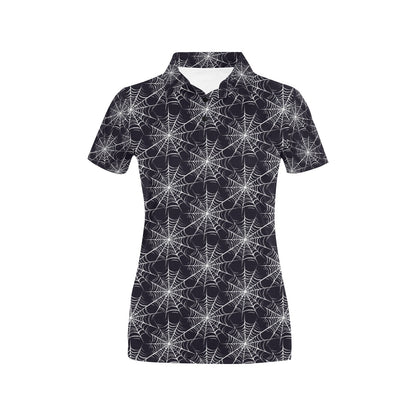 Spider Web Print Design LKS303 Women's Polo Shirt