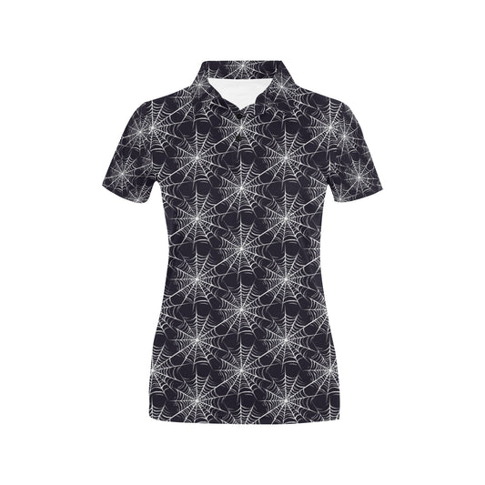 Spider Web Print Design LKS303 Women's Polo Shirt