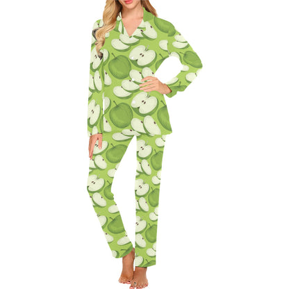 Apple Pattern Print Design AP010 Women's Long Pajama Set