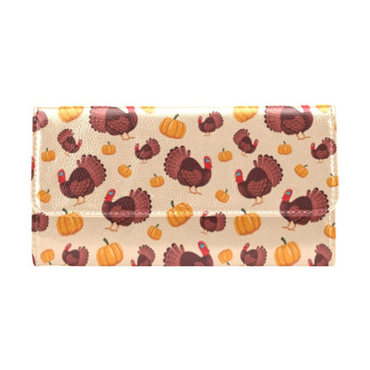 Thanksgiving Print Design LKS308 Women's Trifold Wallet