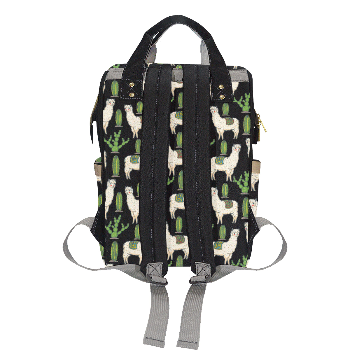 Llama Cactus Pattern Print Design 011 Diaper Bag Backpack
