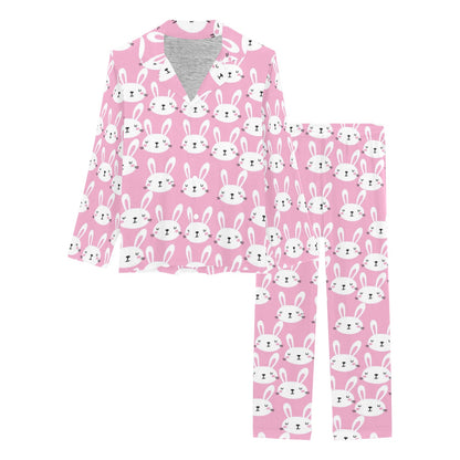 Rabbit Print Design LKS401 Women's Long Pajama Set