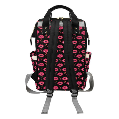 Vampire Lips Print Design LKS303 Diaper Bag Backpack