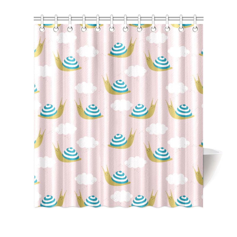 Snail Pattern Print Design 02 Shower Curtain