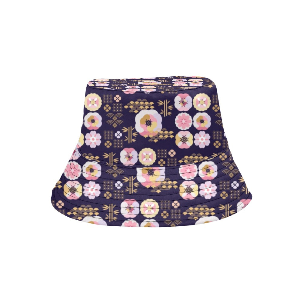 Sakura Japan Style Print Design LKS302 Unisex Bucket Hat