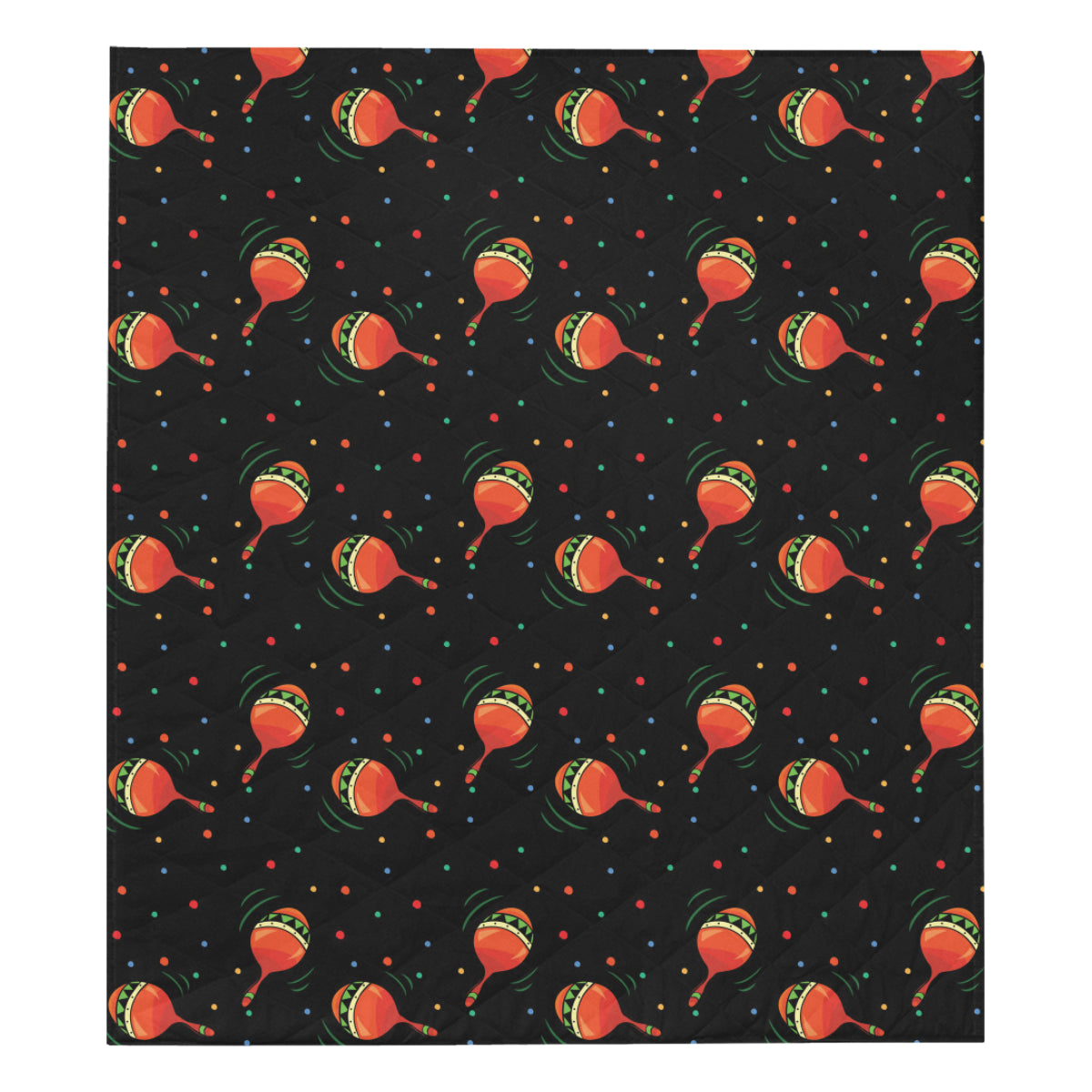 Maracas Pattern Print Design 03 Premium Quilt