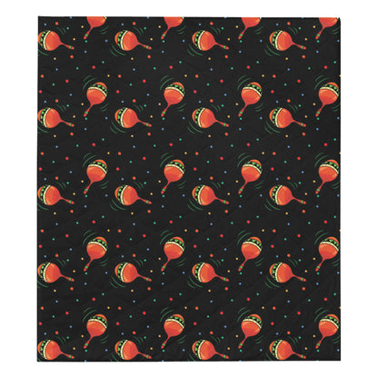 Maracas Pattern Print Design 03 Premium Quilt