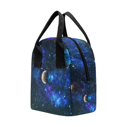 Galaxy Stardust Planet Space Print Insulated Lunch Bag