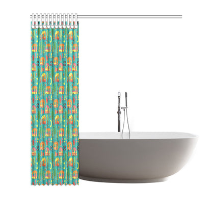 Camping Camper Pattern Print Design 05 Shower Curtain