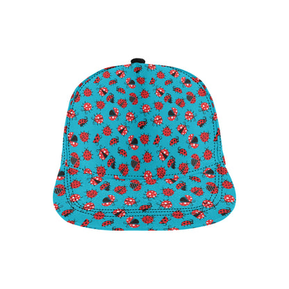 Ladybug Action Print Pattern Snapback Cap