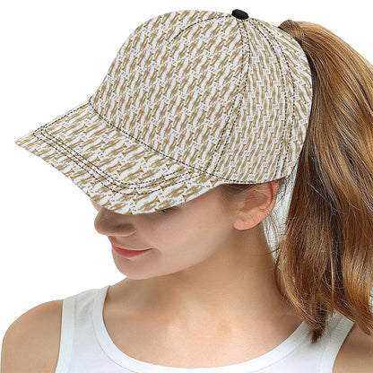 Trumpet with Music Note Print Snapback Cap