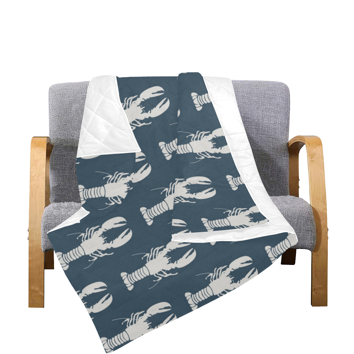 Lobster Pattern Print Design 02 Premium Quilt