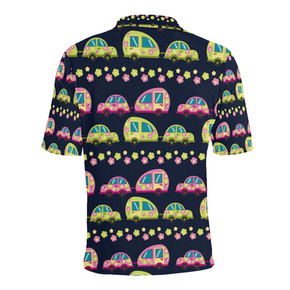 Camper Cute Camping Design No 3 Print Men Polo Shirt