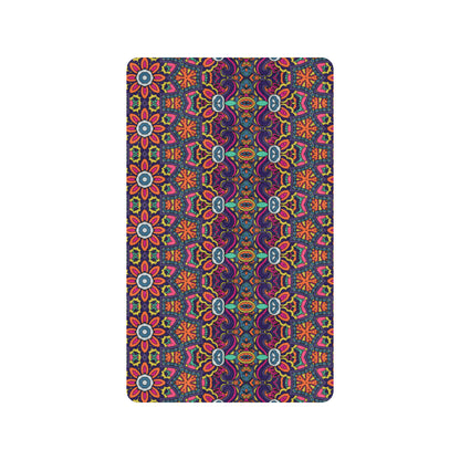 Ethnic Flower Style Print Pattern Rubber Doormat
