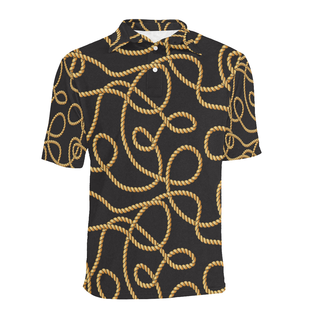 Rope Pattern Print Design A04 Men Polo Shirt