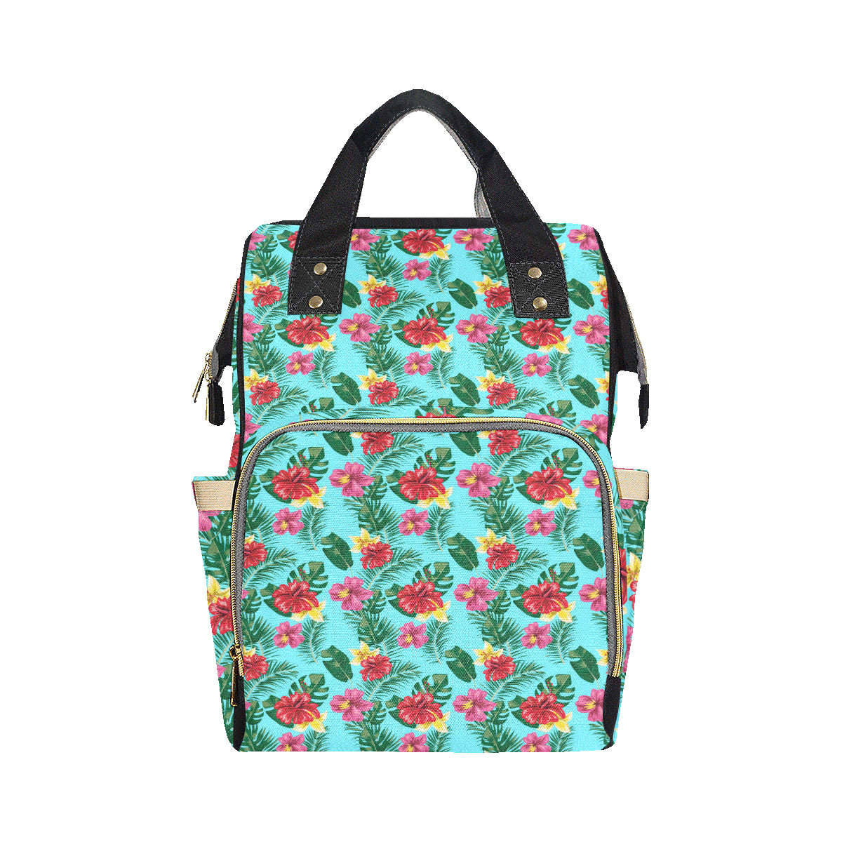 Hibiscus Hawaiian Flower Diaper Bag Backpack