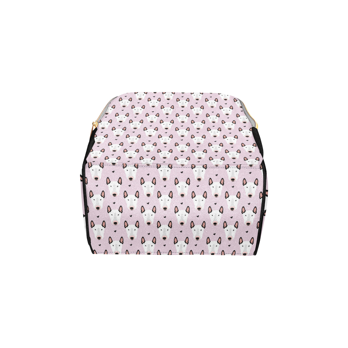 Bull Terrier Pink Print Pattern Diaper Bag Backpack