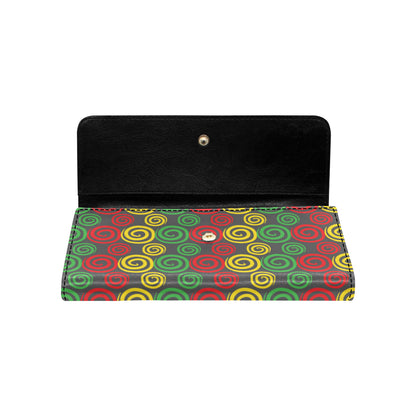 Rastafarian Pattern Print Design A05 Women's Trifold Wallet