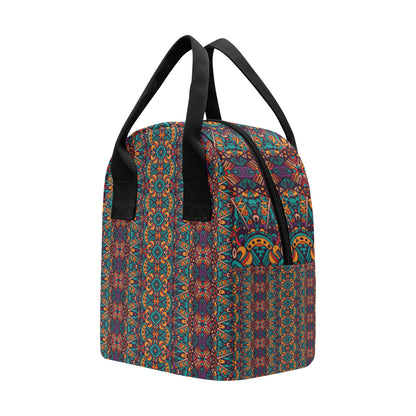 Ethnic Style Print Pattern Insulated Lunch Bag
