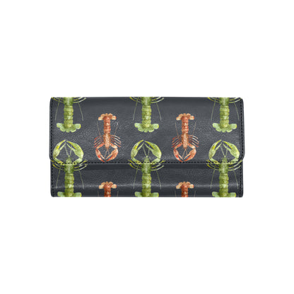 Lobster Pattern Print Design 01 Women's Trifold Wallet
