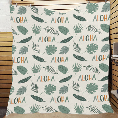 Aloha Hawaii Pattern Print Design 05 Premium Quilt