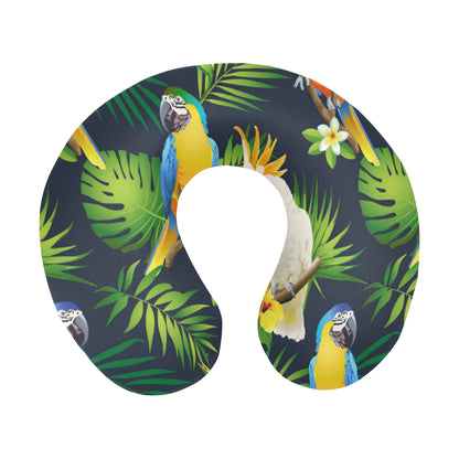 Parrot Pattern Print Design A03 U-Shaped Travel Neck Pillow