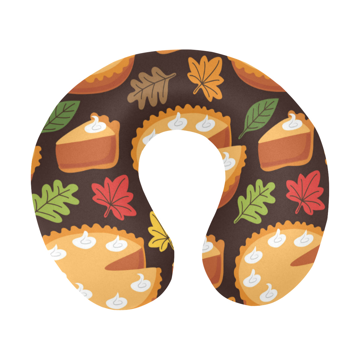 Pie Pattern Print Design A03 U-Shaped Travel Neck Pillow