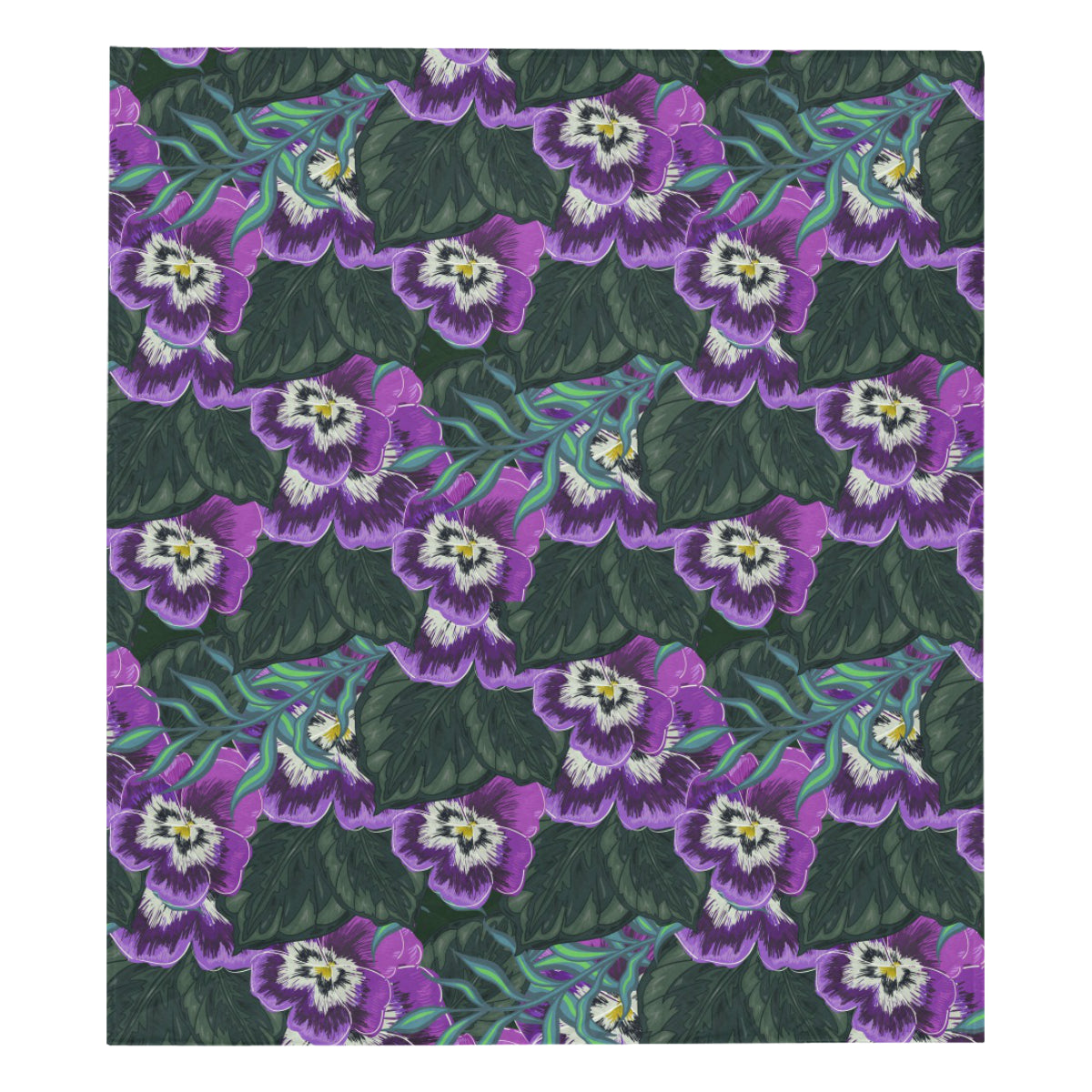 Pansy Pattern Print Design PS07 Premium Quilt