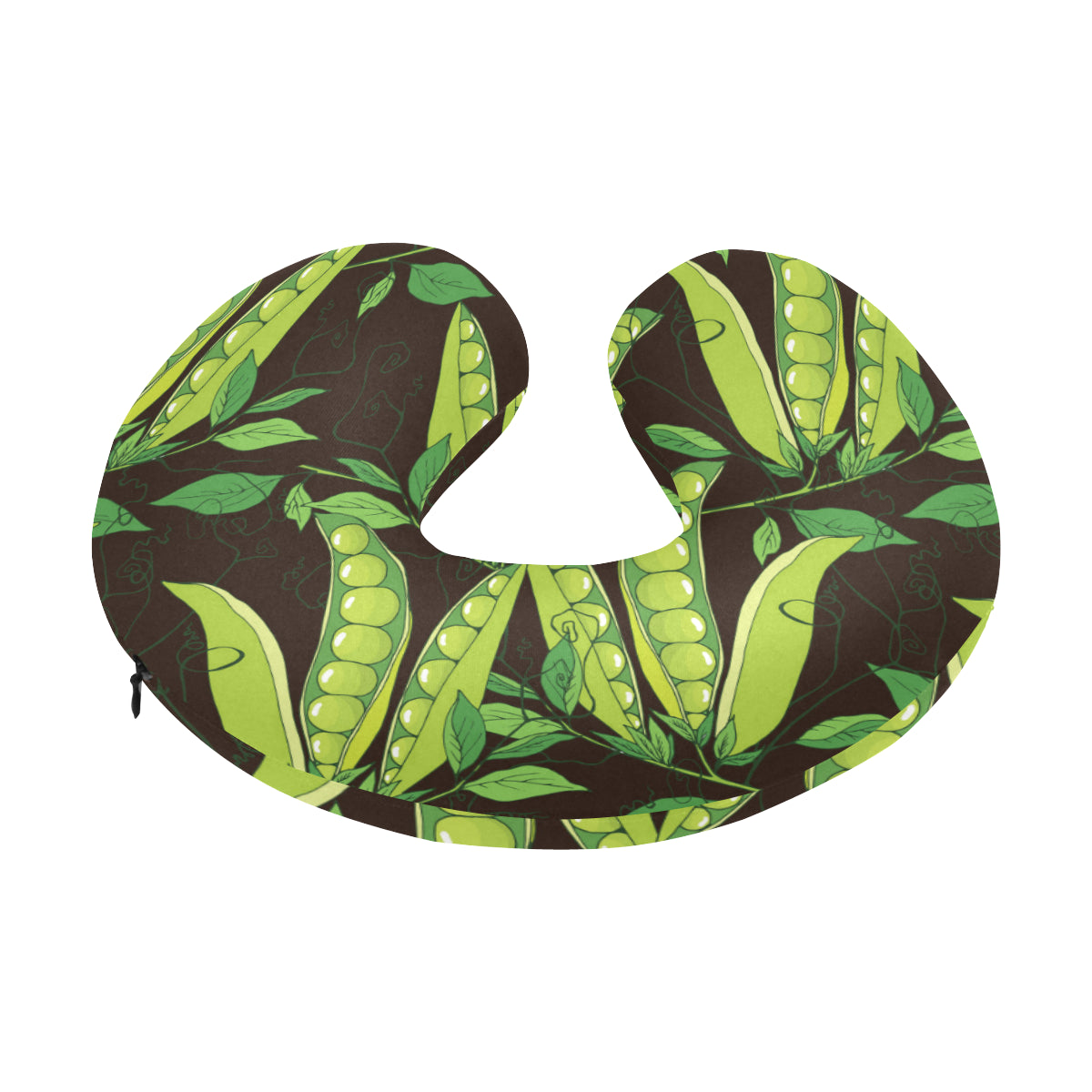 Peas Pattern Print Design A03 U-Shaped Travel Neck Pillow