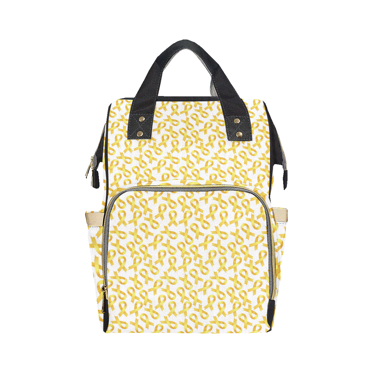 Childhood cancer Pattern Print Design 02 Diaper Bag Backpack