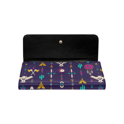 Native American Eagle Indian Pattern Women's Trifold Wallet