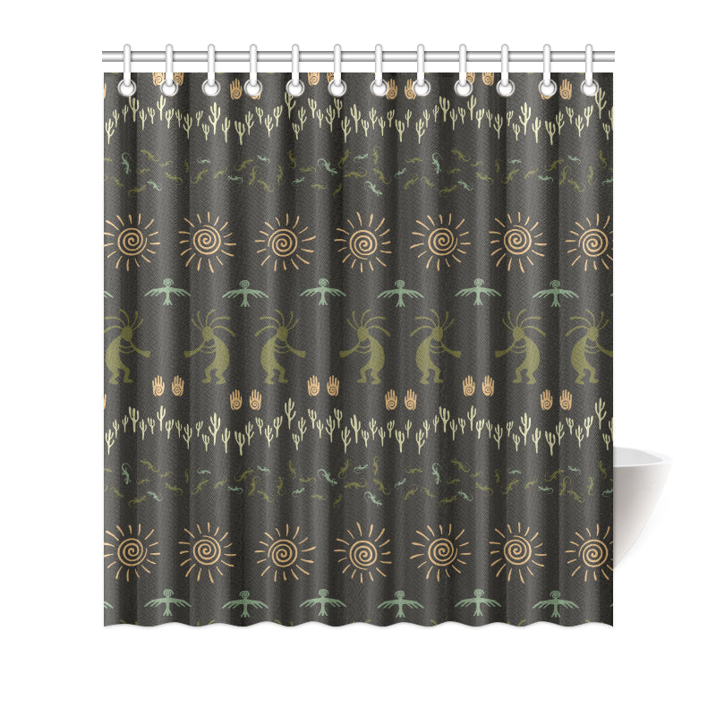 Mayan Pattern Print Design 04 Shower Curtain