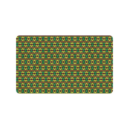 African Geometric Print Pattern Rubber Doormat