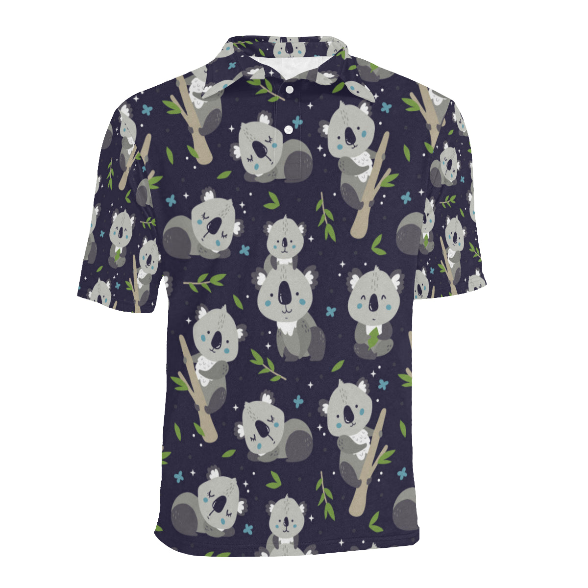 Koala Pattern Print Design 04 Men Polo Shirt