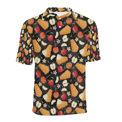 Apple Pie Pattern Print Design 01 Men Polo Shirt