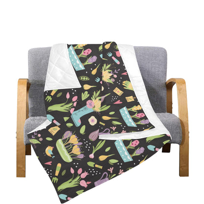 Gardening Pattern Print Design G03 Premium Quilt