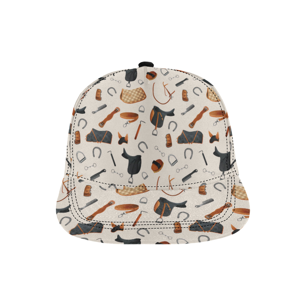 Equestrian Equipment Print Pattern Snapback Cap