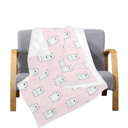 Polar Bear Pattern Print Design PB09 Premium Quilt