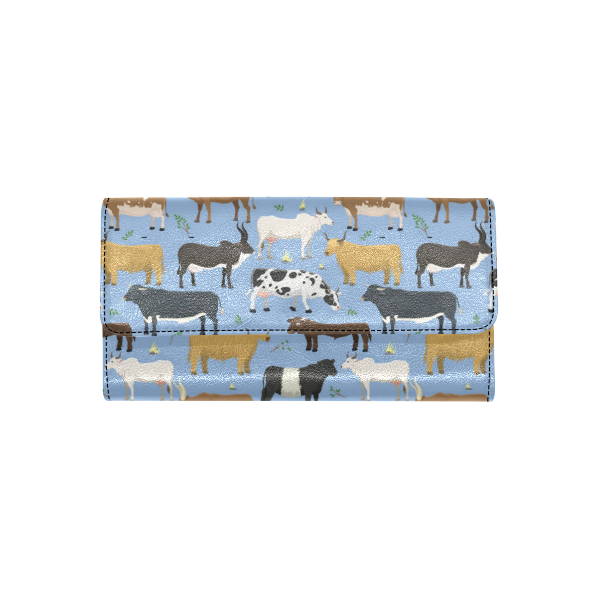 Cattle Pattern Print Design 02 Women's Trifold Wallet
