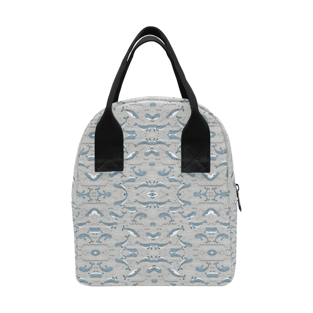 Narwhal Pattern Print Insulated Lunch Bag