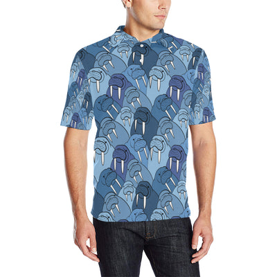 Walrus Pattern Print Design 01 Men Polo Shirt