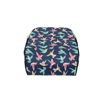 Hummingbird Cute Pattern Print Design 01 Diaper Bag Backpack