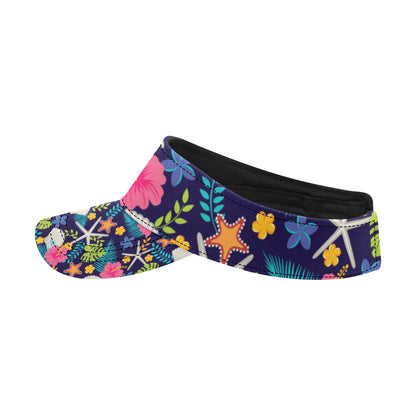 Beach Seashell Floral Theme Unisex Sun Visor