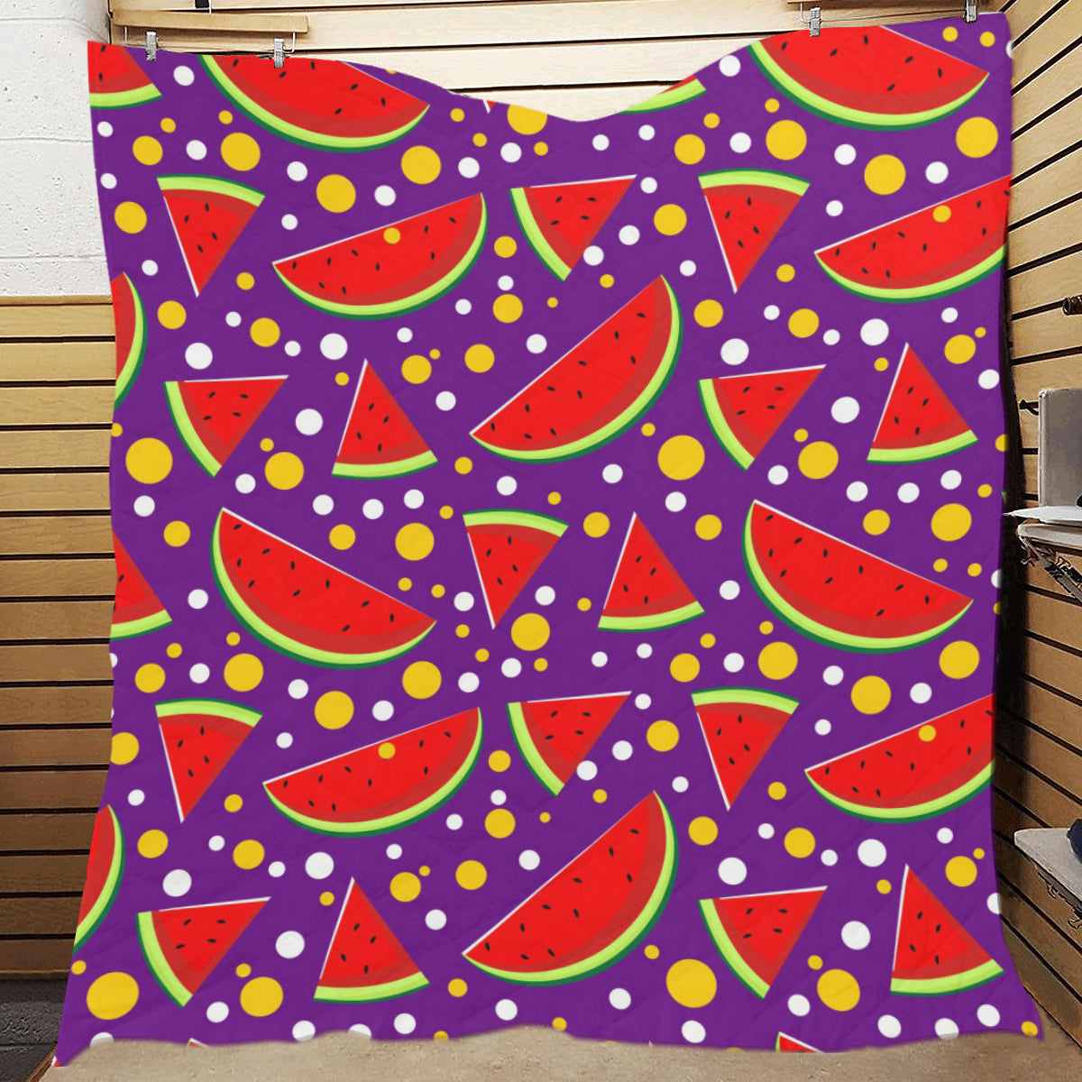 Watermelon Pattern Print Design WM010 Premium Quilt